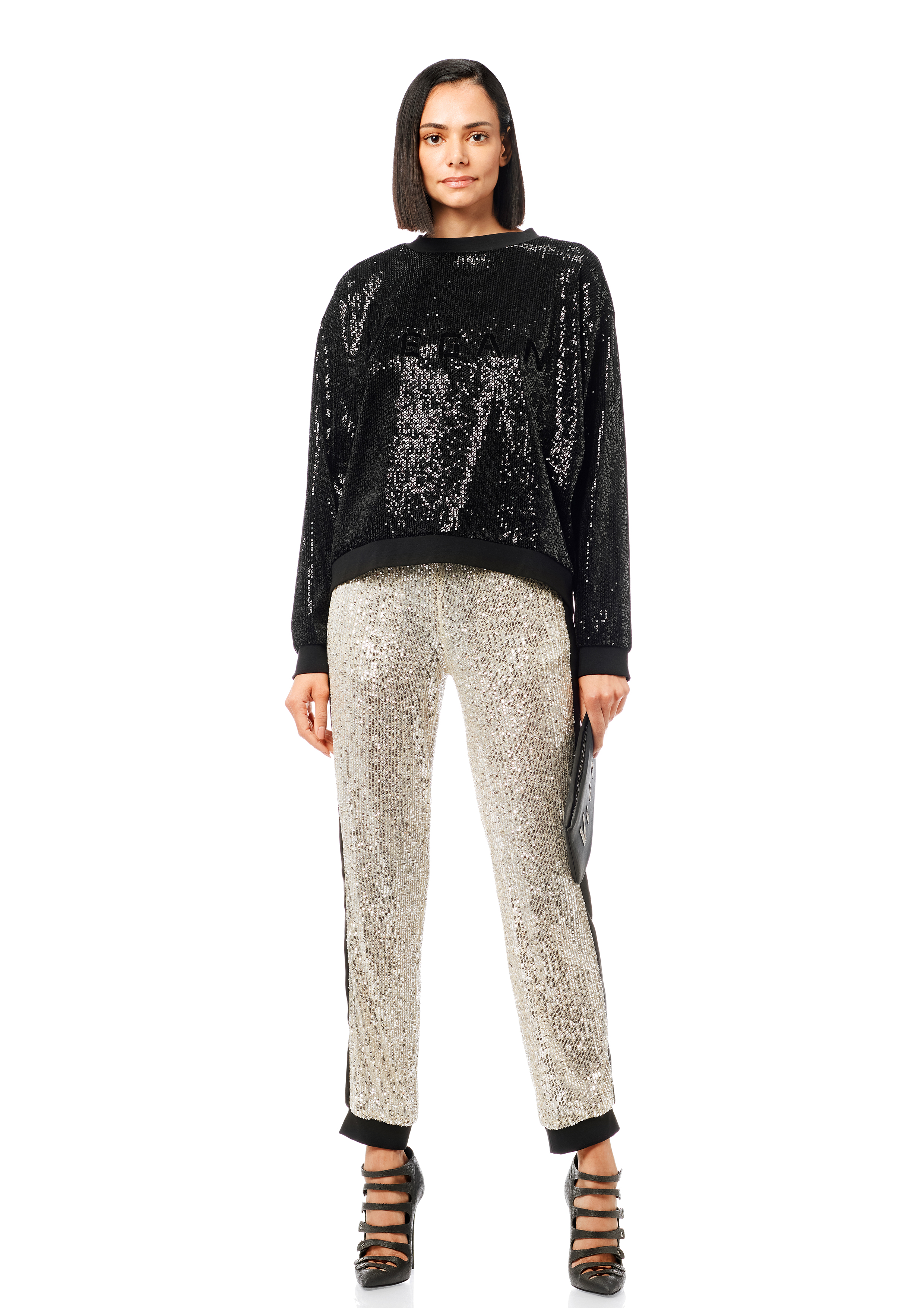GiuliaRomeo_Greta_SchwarzPaillette_Stella_GoldPaillette_0269 Stella Trousers